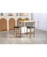 Streamdale Furniture Tufted 26INCH stools Wooden counter stools set of 2