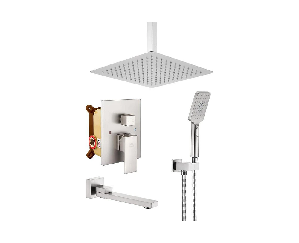 Casainc Bathroom Tub And Shower Faucet with Rough Valve