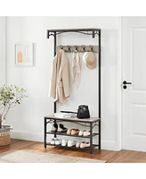 Songmics Home Coat Rack with Shoe Storage