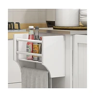 Slickblue White Kitchen Cart and Storage Cabinet for Efficient Organization and Practical Kitchen Solutions