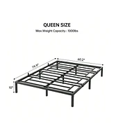 gaomon Inch Bed Frame, No Box Spring Needed, Heavy Duty Metal Platform Bed Frame For Bedroom, Easy Assembly