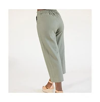 Poplinen Plus Size Nin Linen Pant