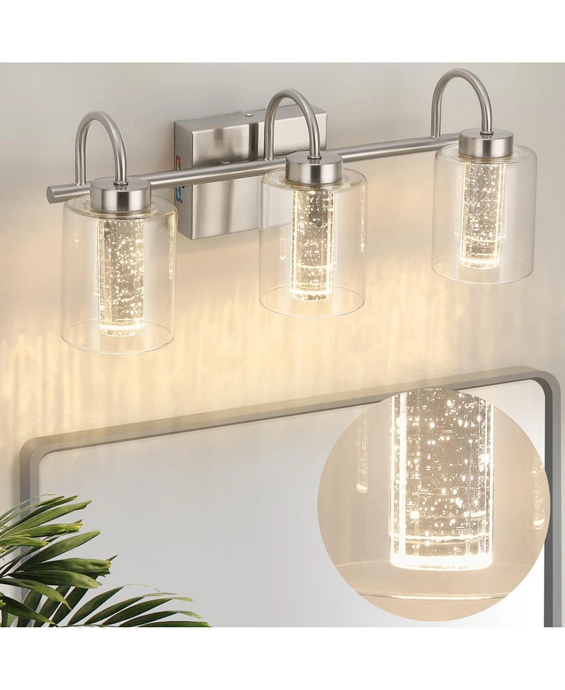 gaomon Light Brushed Nickel Bathroom Light Fixtures