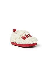 Dearfoams Baby Boys Buffalo Check Bear Closed Back Slipper