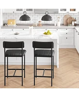 gaomon Bar stools Set of 2, 37.4" Counter Height Modern Barstool with Back,Pub Chair