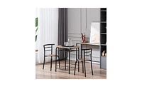 Slickblue Couples Breakfast Table with Curved Back Design Perfect for Cozy Dining
