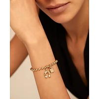 UNOde50 Sterling Silver and 18K Gold-Plated Ball Shaped Bracelet