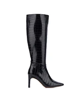 New York & Company Women's Isabelle - Croc Embossed Boots