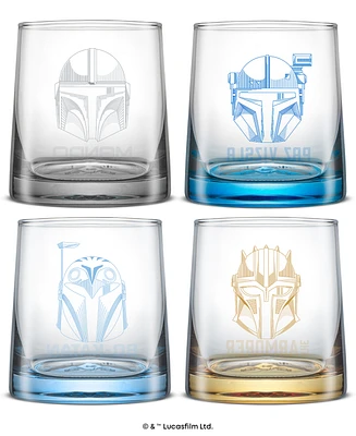 JoyJolt Star Wars The Mandalorians Short Drinking Glasses, Set of 4