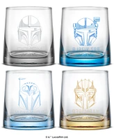 JoyJolt Star Wars The Mandalorians Short Drinking Glasses, Set of 4