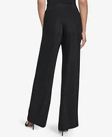 Halston Women's Metallic-Knit Pull-On Pants