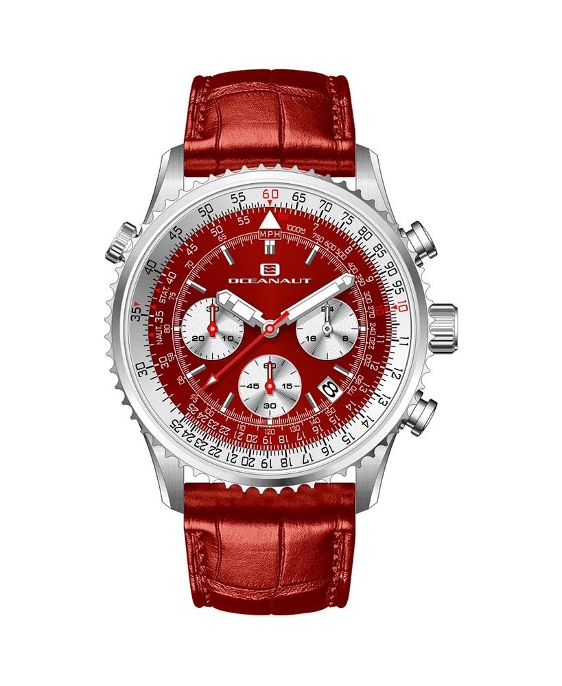 Oceanaut Men's Flight Red Dial Watch - OC0129