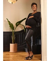 Women's Secret Fit Over the Belly Coated Full Length Legging - Motherhood Maternity