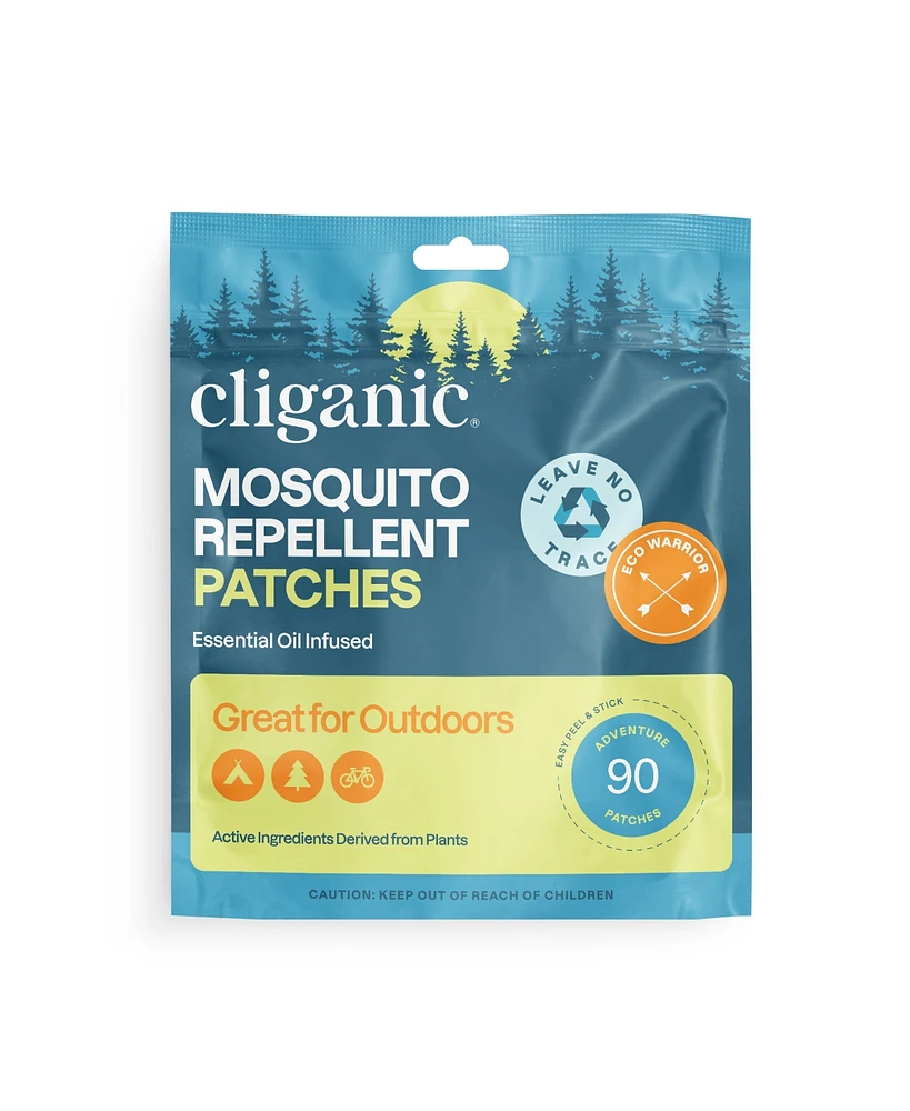 Cliganic Repellent Patches, Adult Outdoor Badges