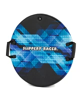 Slippery Racer Downhill Zeus Kids Foam Saucer Disc Snow Sled, Midnight (6 Pack