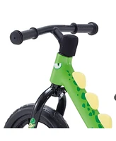 RoyalBaby Dinosaur 12 Inch Magnesium Frame Toddler Kids Balance Bike, Green