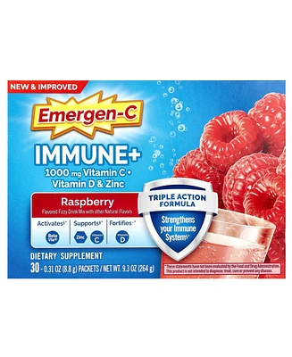 Emergen-c Immune+ Vitamin C + Vitamin D & Zinc Raspberry 30 Packets