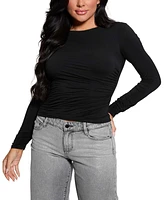 Guess Women's Long-Sleeve Shirred Top