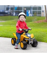 Qaba Cat Licensed Kids Atv with Horn, Led Headlights for 18-36 Months