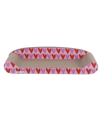 The Licker Store Montego Coastal Patterned Cardboard Lounge Bed Cat Scratcher with Catnip
