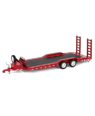 Greenlight Collectibles 1/64 Heavy Duty Car Hauler Tow Trailer with Ramps, Red, Exclusive