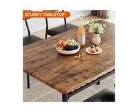 gaomon 3-Piece Dining Table Set, Modern Kitchen Table Set for 2, Dining Table and Chairs for 2 with Metal Frame, Storage Rack