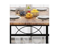 gaomon Dining Table Set for 4, Dining Room Table Set for 4, Dining Table and Chairs Set for 4, Dining Table with 4 Chairs, 4 Piece Dining Table Set, K