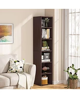 Tribesigns 70.9 Inch Tall Narrow Bookcase with Storage, 6 Tier Cube Display Shelves for Home Office