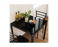 gaomon Dining Table for 2, Small Table and Chairs Set of 2, Dinette Set for 2, Square Dinner Table Set, 3 Piece Kitchen & Dining Room Sets for Small S