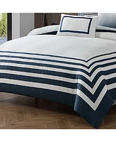 Bebejan Frames Bedding 200 Thread Count 100% Cotton Sateen 5 Piece King Size Reversible Comforter Set