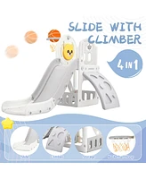 Slickblue 4-in-1 Toddler Climber and Slide Set Versatile Play Structure for Active Fun