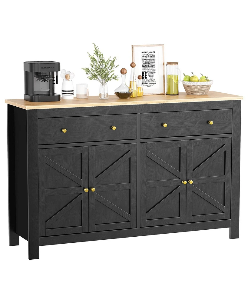 gaomon 55" Sideboard Buffet Cabinet, Kitchen Storage Cabinet, Coffee Bar Cabinet, Storage Cabinet for Kitchen