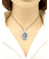 Devata Rimba Pendant with Rolo Chain Necklace in Sterling Silver, adjustable length 16,17,18 in