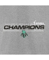 Fanatics Men's and Women's Heather Gray New York Liberty 2024 Wnba Finals Champions Pullover Sweatshirt