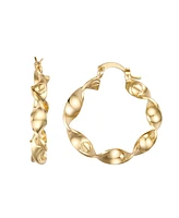 Macy's Gold-Plated Swirl Hoop Earrings