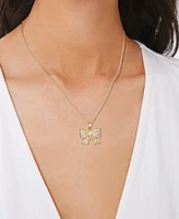 Macy's Cubic Zirconia Bow Pendant Necklace