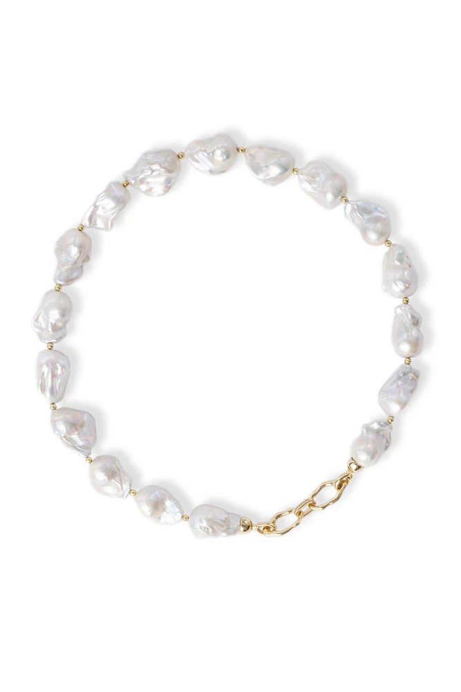 Classicharms Marina Freshwater Baroque Pearl Statement Choker Necklace