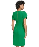 Calvin Klein Women's Tulip-Sleeve Sheath Dress