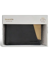 Champs Men's Iconic Collection Leather Top Wing Wallet