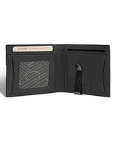 Champs Men's Onyx Collection Leather Bi-Fold Clip Wallet