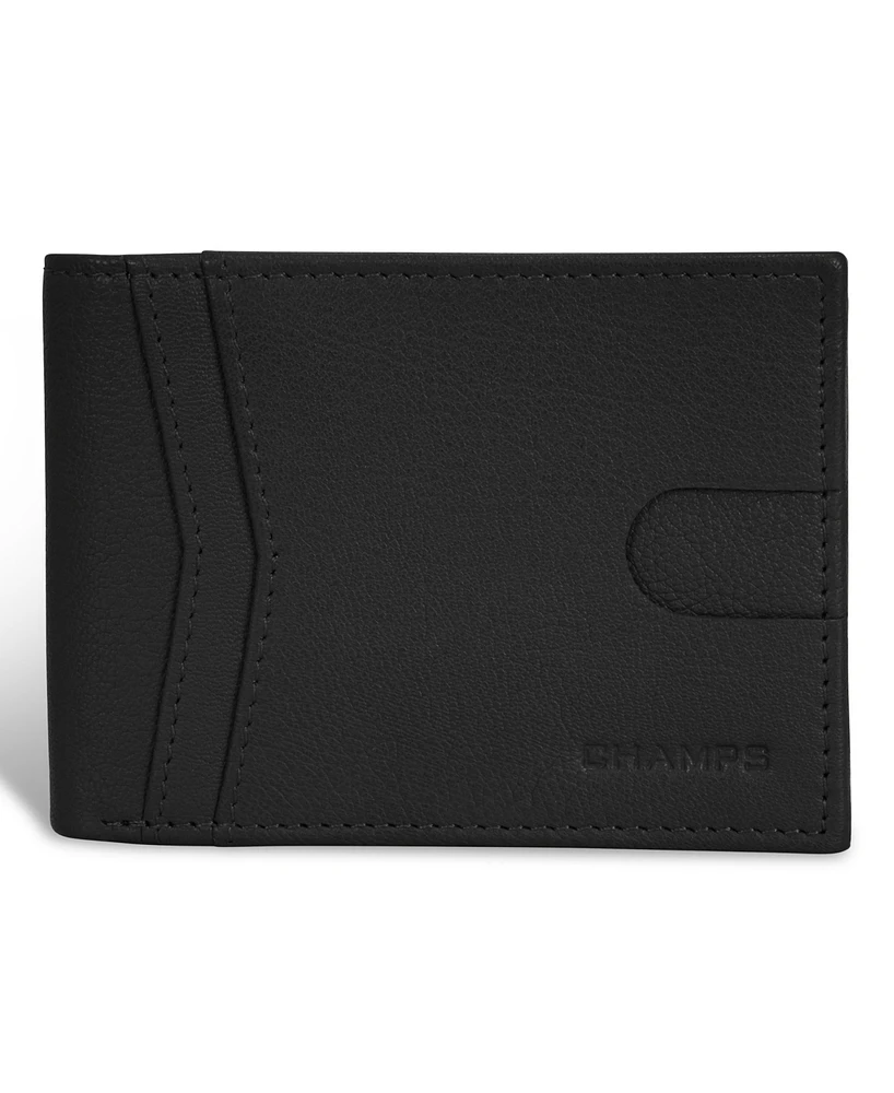 Champs Men's Onyx Collection Leather Access Top Wing Wallet