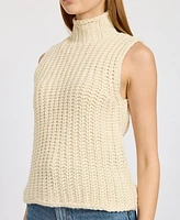 En Saison Women's Linnie Sleeveless Knit Sweater