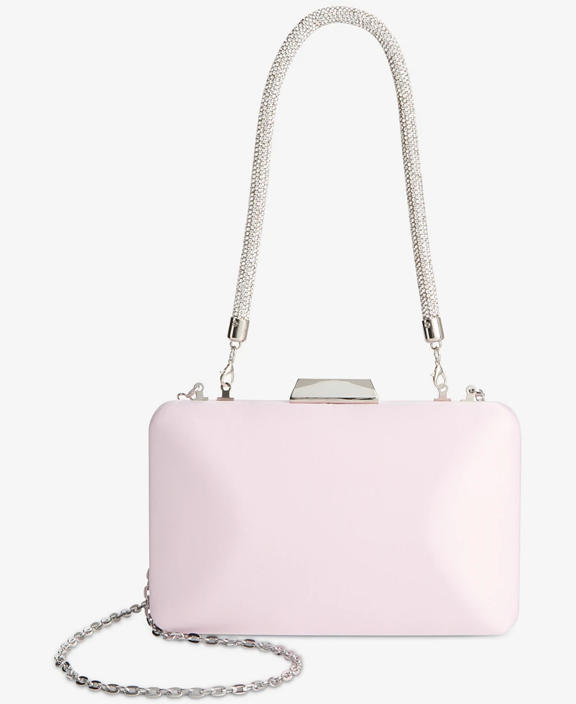 I.n.c. International Concepts Crystal Top Handle Mini Satin Frame Bag, Exclusively at Macy's