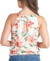 Bcx Juniors' Floral-Print Halter Top