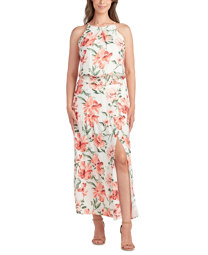 Bcx Women's Floral-Print Tiered Maxi Skirt