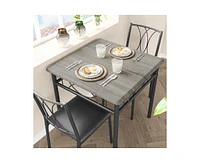 gaomon Dining Table Set for 2 with Cushion Chairs, 3 Piece Kitchen Table and Upholstered Chairs Rectangular, Wood Dinning Room Table Furniture Set for