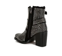 Rag & Co Babbon Studded Harness Detail Ankle Boots