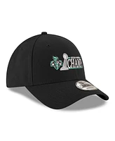 New Era Men's and Women's Black New York Liberty 2024 Wnba Finals Champions 9forty Adjustable Hat