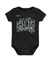 Outerstuff Newborn Black New York Liberty 2024 Wnba Finals Champions Roster Bodysuit