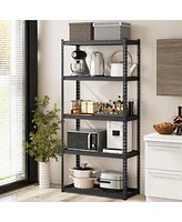 Sugift 5-Tier Metal Shelving Unit with Anti-slip Foot Pad Height Adjustable Shelves for Garage